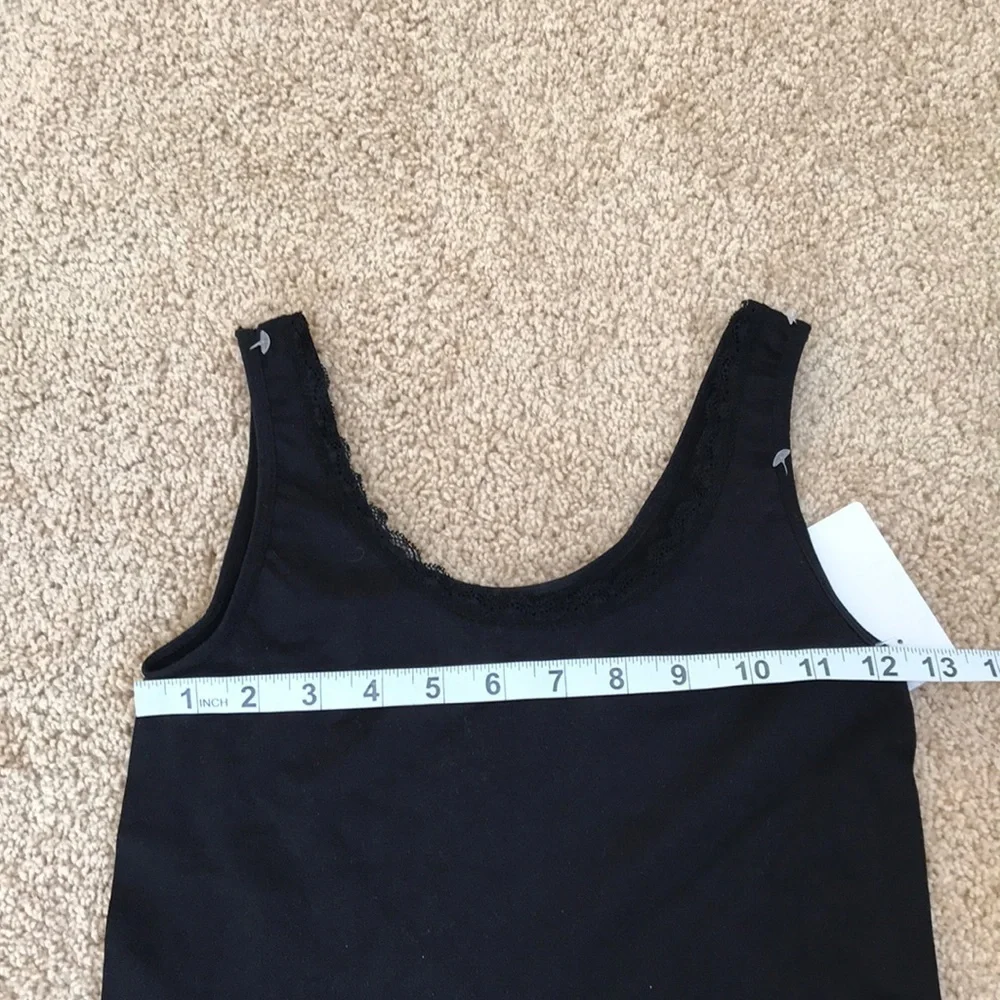 NWT! MARILYN MONROE size L black stretchy slip